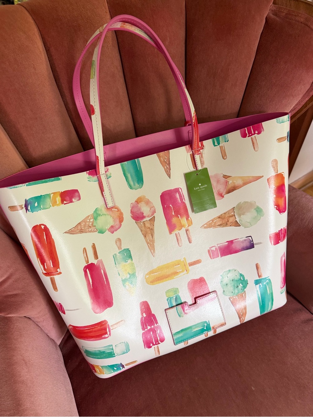 kate spade White Tote with Colorful Popsicle & Ice Cream Print - Picture 5 of 13